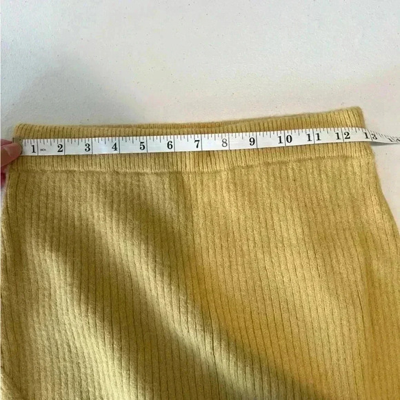 Sweet Baby Jamie Yellow Knit Midi Skirt Size Small - Picture 5 of 6
